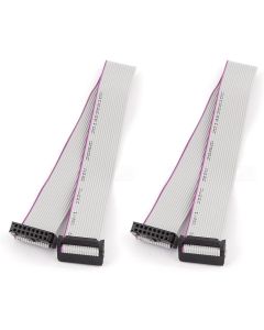 uxcell 2pcs FC16P IDC 16-Pin Hard Drive Extension Wire Flat Ribbon Cable 30cm